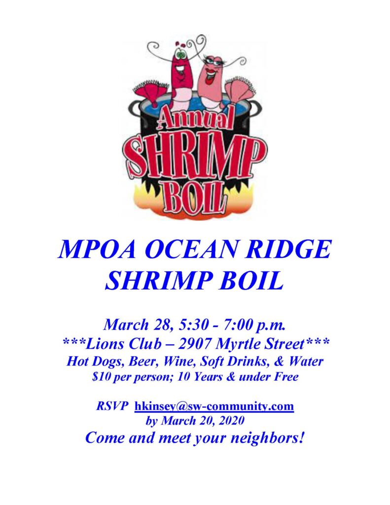 Shrimp Boil Flyer Ocean Ridge Mpoa